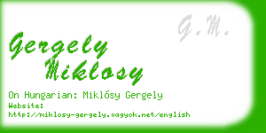 gergely miklosy business card
