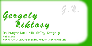 gergely miklosy business card